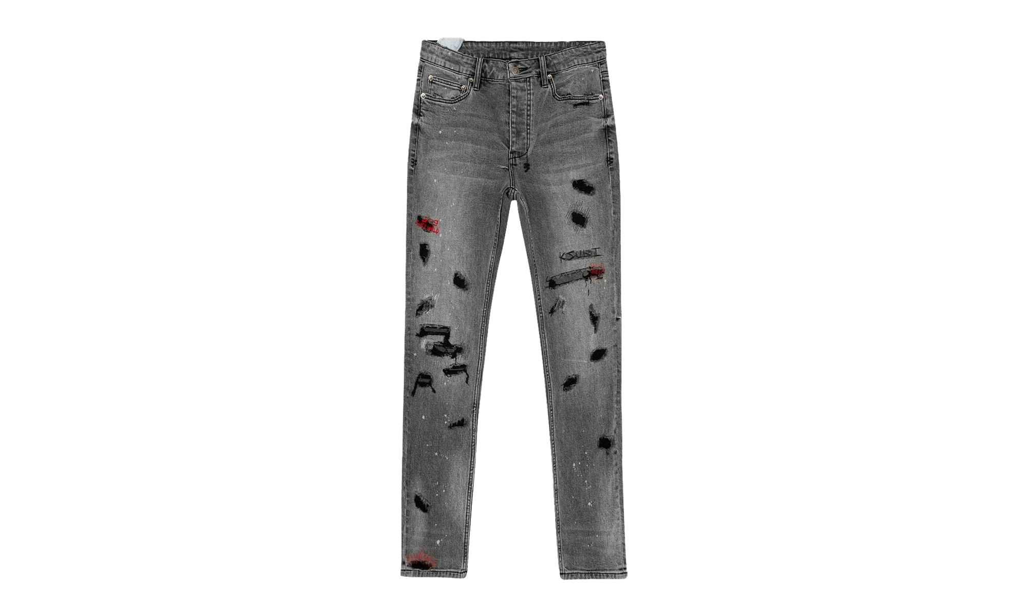 Ksubi X Juice Wrld Chitch Trashed Devil Jeans "Grey" 34BYF1RS