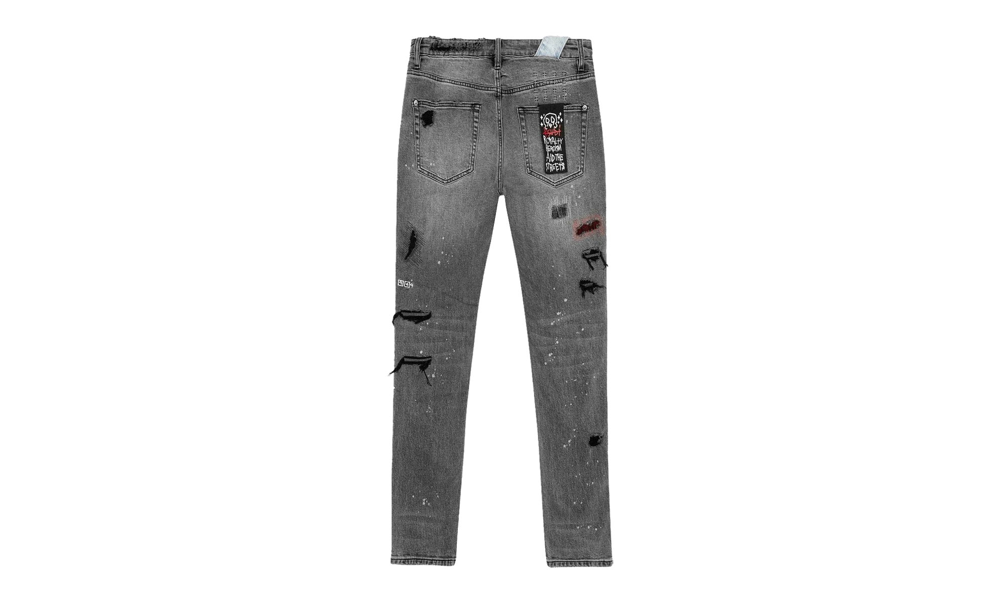Ksubi X Juice Wrld Chitch Trashed Devil Jeans "Grey" 34BYF1RS